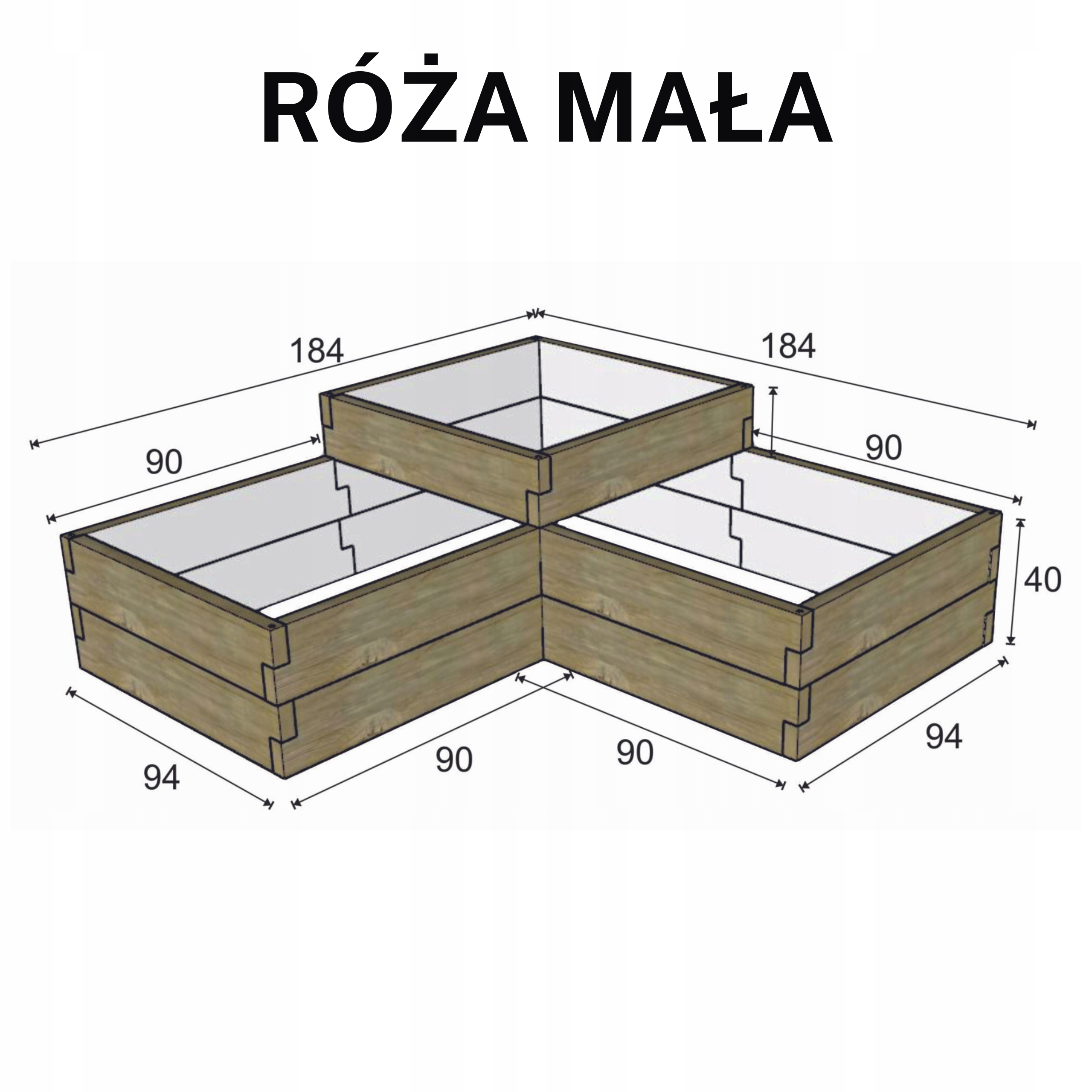 ZÁHON, ZELENINOVÁ ZÁHON, TRÁVNIK, kvetináč Betón - Imitácia dreva